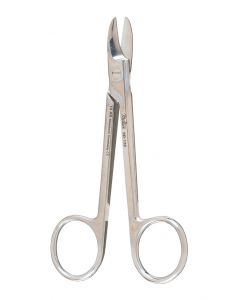 Wire Cutting Scissors- 4-3/8- Str- One Serr Blade