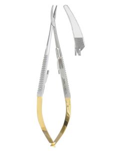 Castroviejo Needle Holder- 5-3/4- Curved-Smooth-Tc