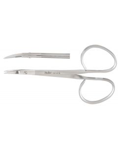 Iris Scissors- 3-3/4- Curved- Sharp Tips- Ribbon
