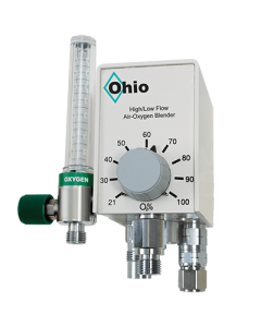 Ohio Medical High/Low Blender with Flowmeters (No Right Port), 70 L/min close-fit Flowmeter